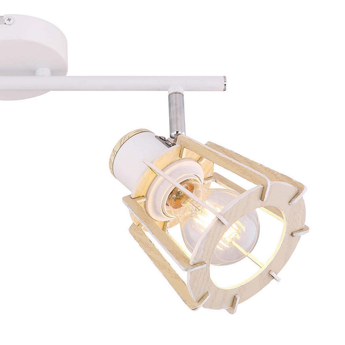 DECKENLEUCHTE Metall Holzoptik Braun - Braun, Holz (36/17/18cm) - Globo Lighting