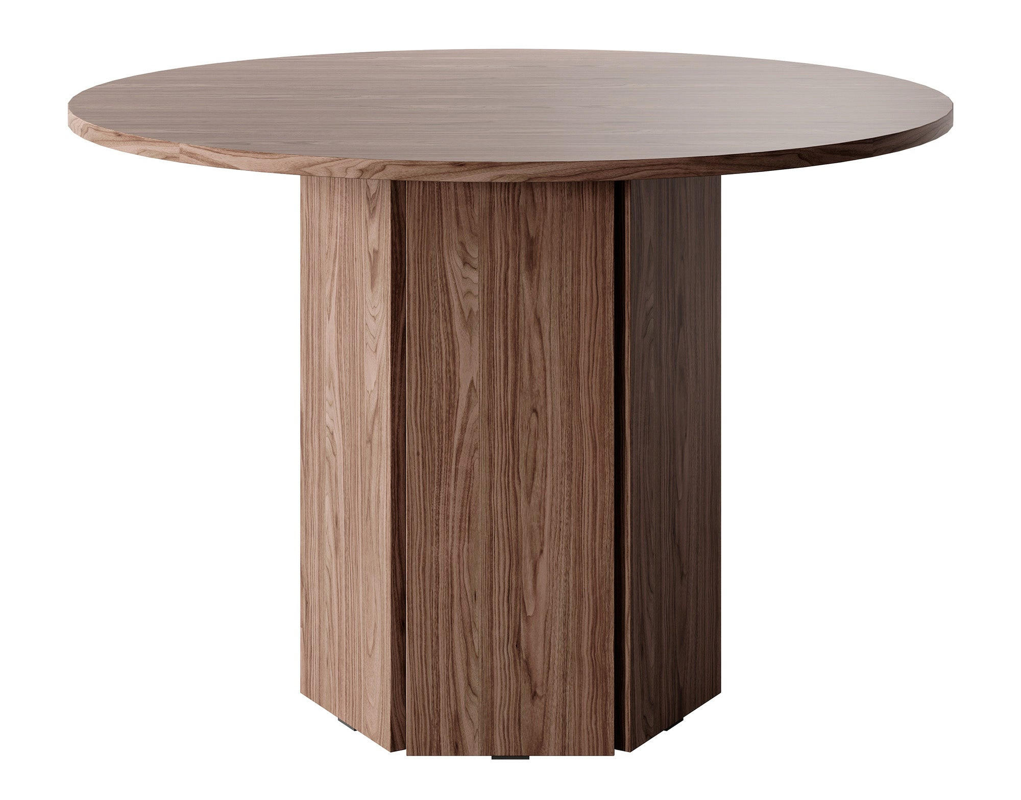 ESSZIMMERTISCH Hexa Nussbaum Wisconsin rund 110 cm - Nussbaumfarben/Braun, Holzwerkstoff (110/110/75cm) - Selsey