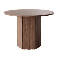 ESSZIMMERTISCH Hexa Nussbaum Wisconsin rund 110 cm - Nussbaumfarben/Braun, Holzwerkstoff (110/110/75cm) - Selsey