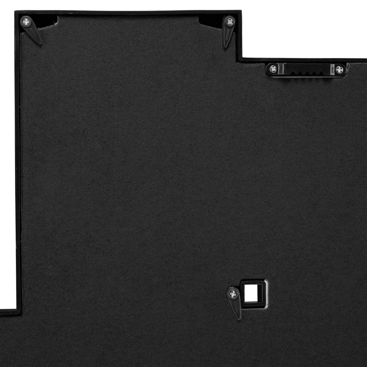 FOTORAM Svart fotocollage för 12 foton 10x15 cm - Svart, Wellpapp/Plast (81/30/2cm) - Relaxdays