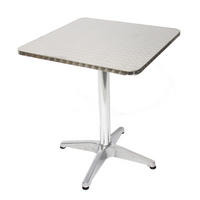 GARTENTISCH HxBxT 70x60x60cm 60cm rechteckig - Silberfarben, Metall (60/60/70cm) - CHEFGASTRO