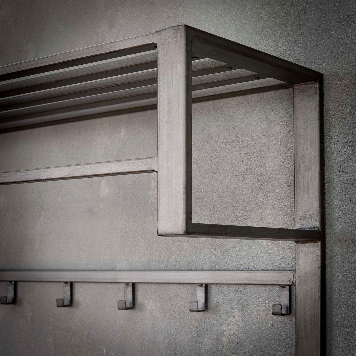 WANDGARDEROBE Lilly Grau 80/30/89 cm - Grau, Metall (30/89/80cm) - Hoyz Collection