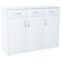 KOMMODE 3D3S Weiß 110/35/85 cm Sideboard - Weiß, Holzwerkstoff (110/85/35cm) - Matkam Möbel