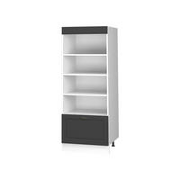 KUCHYŇSKÝ REGÁL Fame-Line, Anthrazit-Gold Landhaus/Bílá, 60 cm - bílá/antracitová, kompozitní dřevo (60/153.6/58.1cm) - Vicco