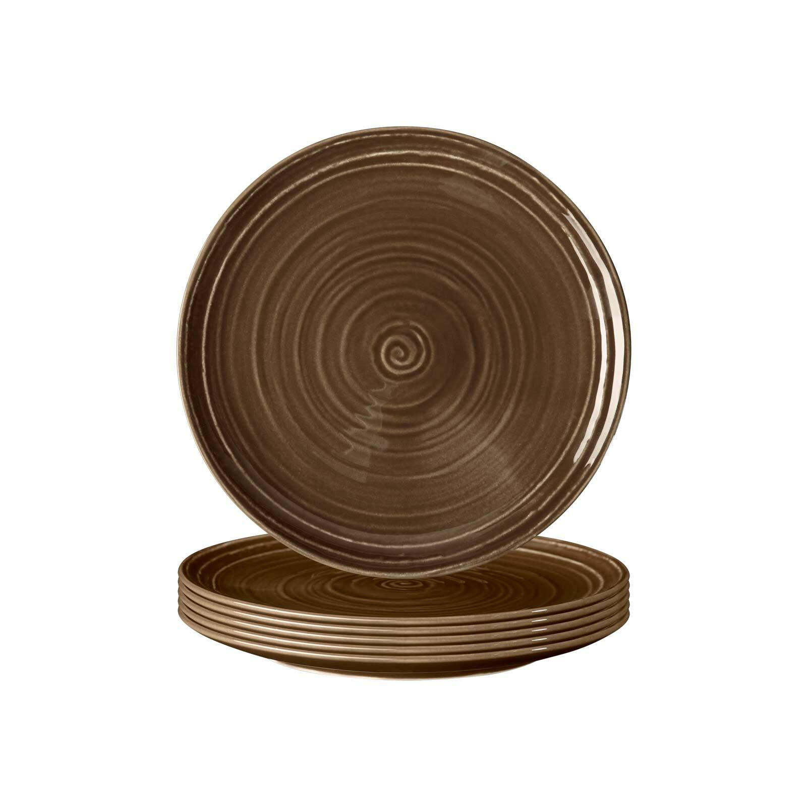 BROTTELLER Terra Erdbraun ø 17,7 cm 6er Set - Braun, Keramik (17.7cm) - Seltmann Weiden