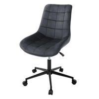 BÜROSTUHL Samt grau - Grau, Metall (53/97/60cm) - ML-DESIGN