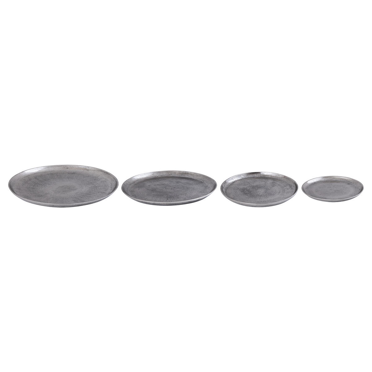 SCHALE Afta Silber 30/30/2.5cm - Silberfarben, Metall (2.5cm) - PTMD Collection