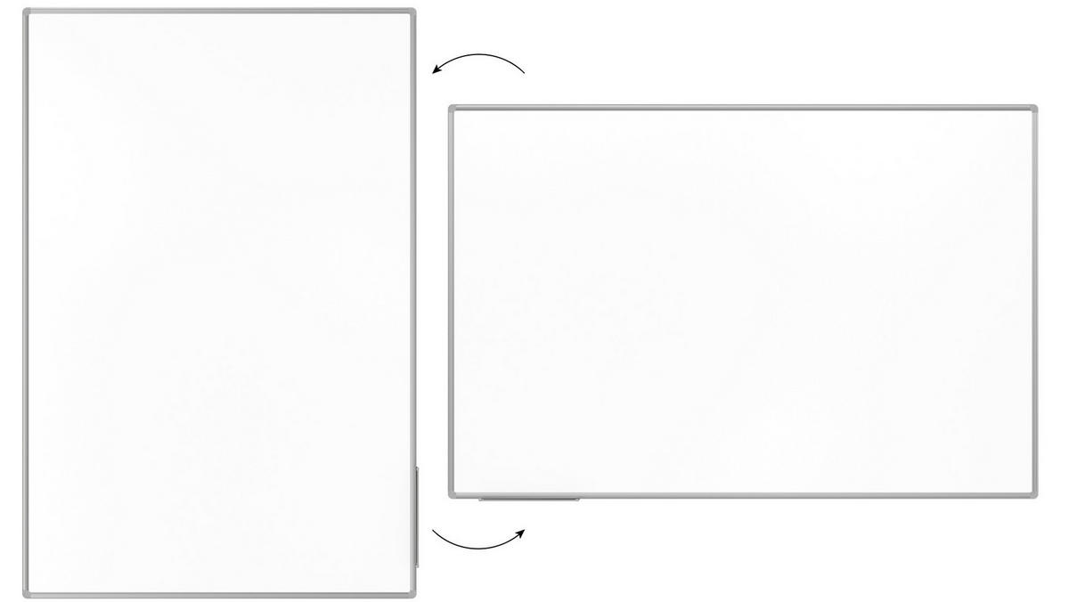 KERAMIKTAFEL, magnetisch, emaliert P3 180x120cm mit Premium EXPO Aluminiumrahmen - Weiß, Metall (180/120/1.6cm) - ALLboards