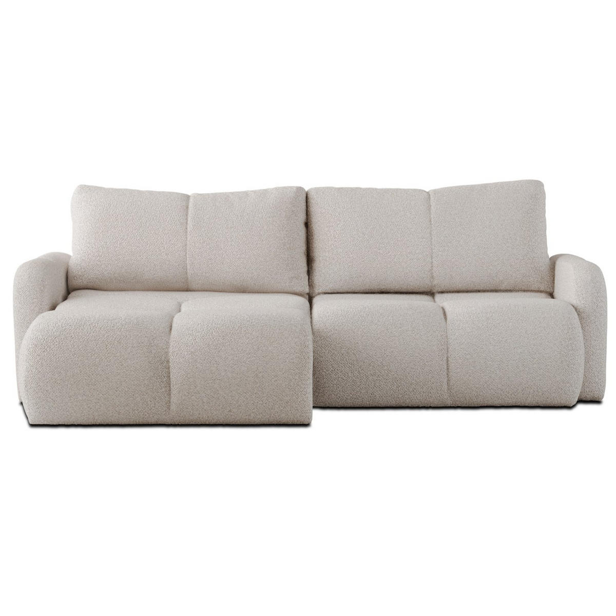 SOFA Potto mit ausziehbarer Ottomane Creme - Creme, Kunststoff/Textil (232/90/110cm) - Selsey