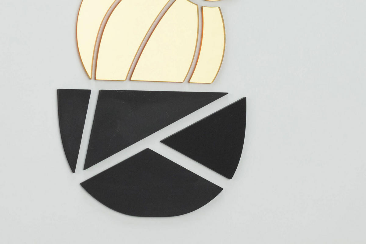 WANDBILD Gold 38/38 cm - Goldfarben/Schwarz, Glas (1.38/38cm) - KUNSTLOFT