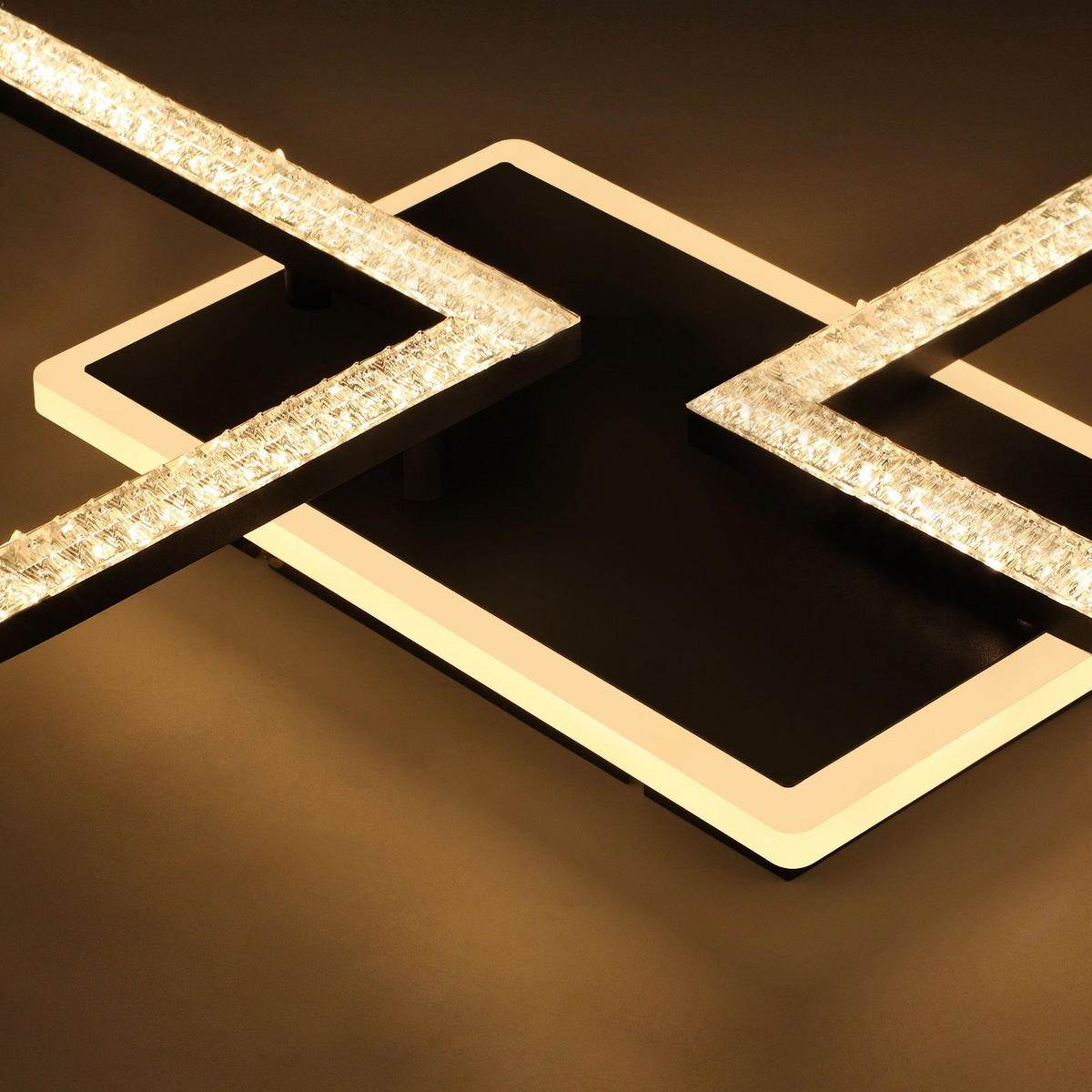 LED-DECKENLEUCHTE Barbara 55/35/4 cm - Schwarz, Metall (55/35/4cm) - Nettlife