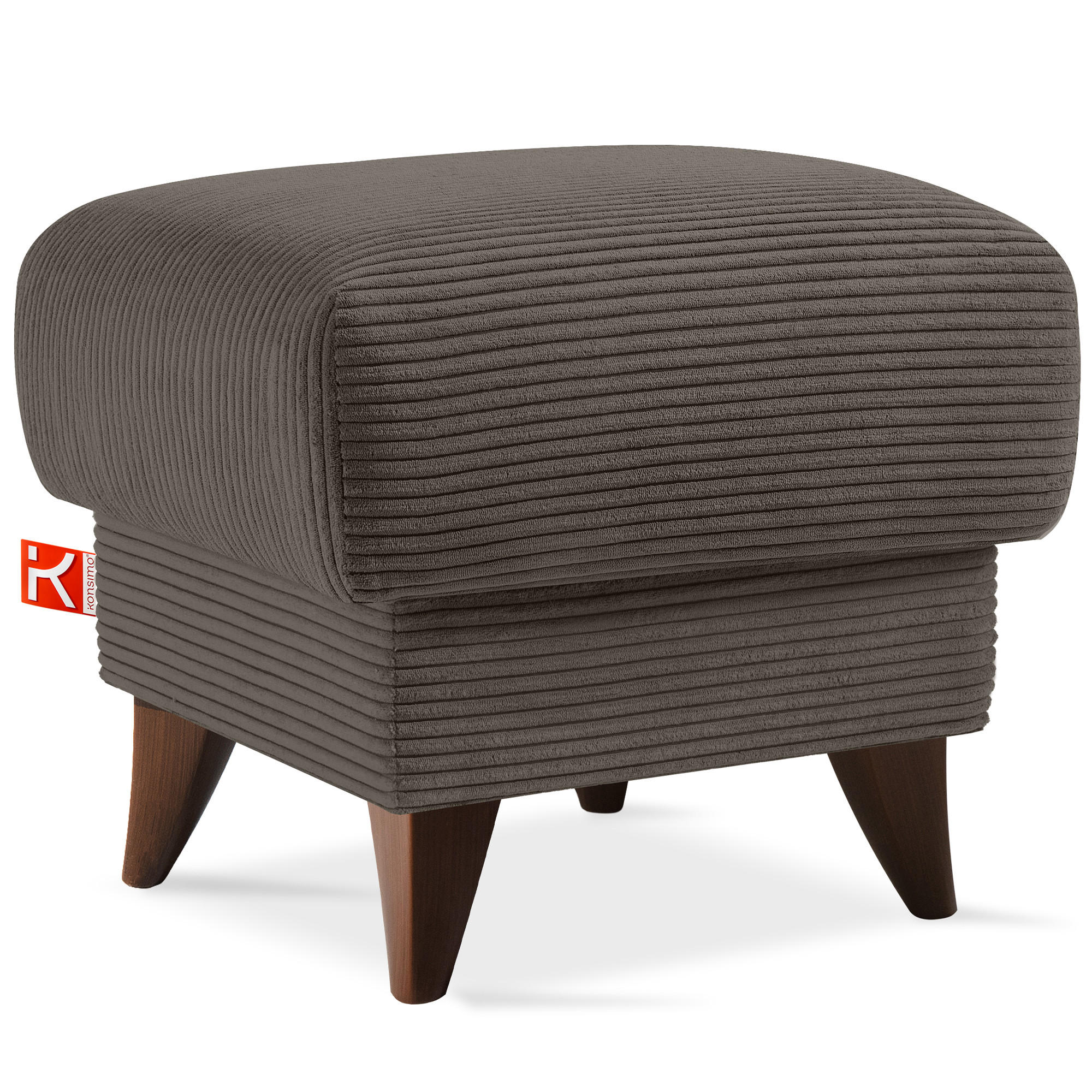 FUẞSTÜTZE GUSTAVO II, Graubeige - Greige/Beige, Holz/Holzwerkstoff (53/49/53cm) - KONSIMO®