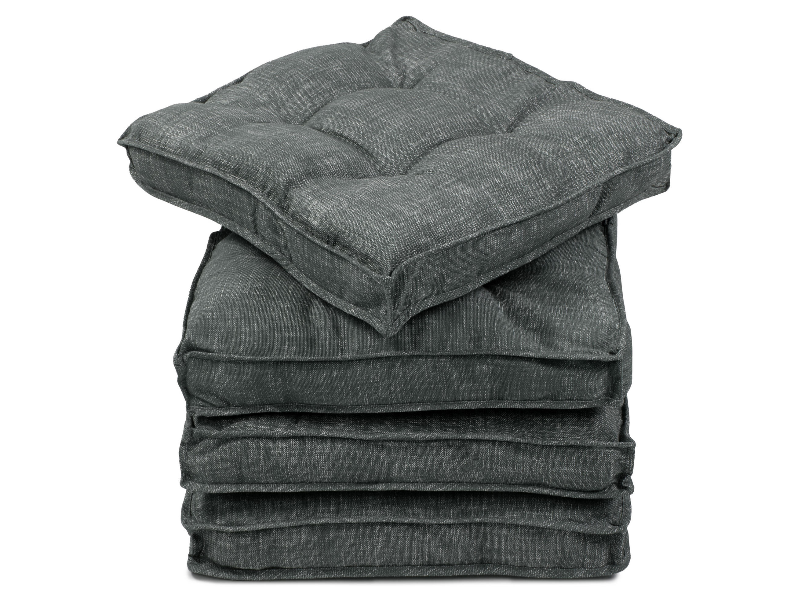 STUHLKISSEN, 4er-Set, 40x40 cm, 55% Baumwolle, 45% Polyester, Grau - Grau, Textil (40/40/6cm) - Zollner