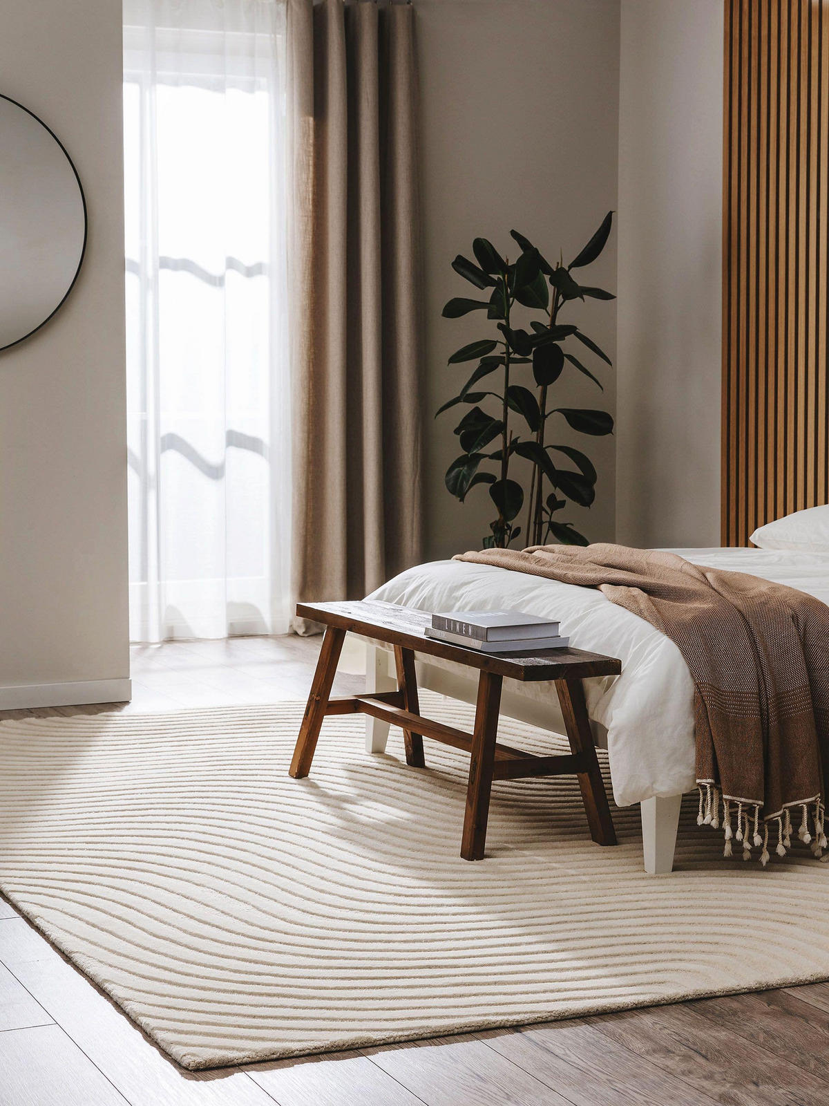 WOLLTEPPICH Tess Cream 120x170 cm - Creme, Textil (120/170cm) - benuta Pure