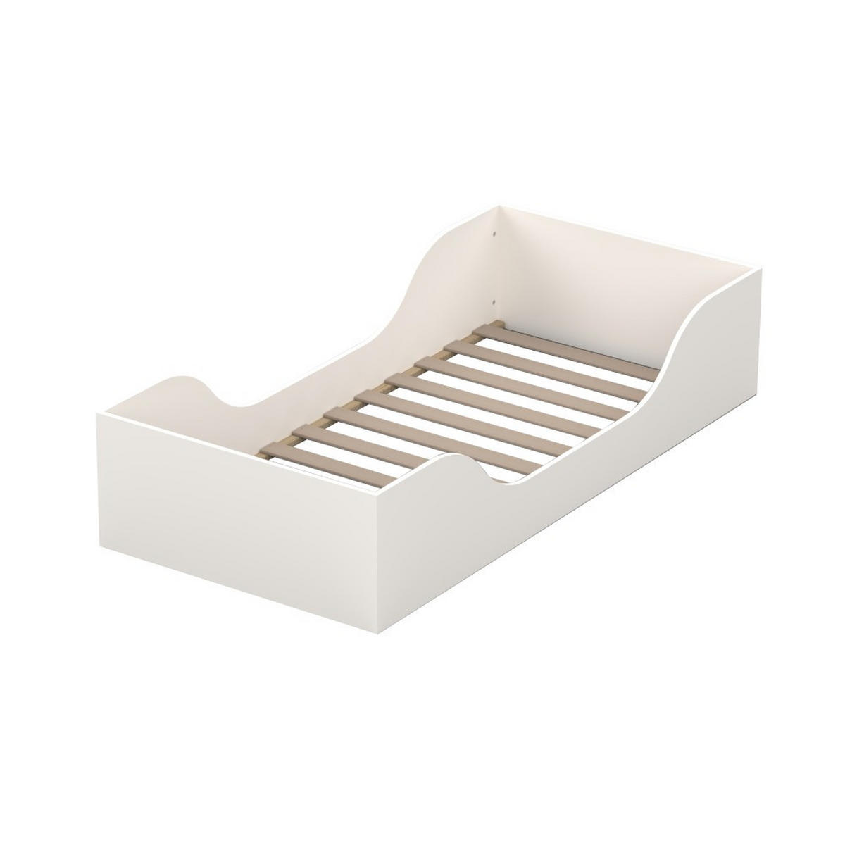 BETT 90x190 NOE + matratze + lattenrost / weiß - Weiß, Holz (90/190cm) - Weber Industries