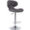 BARHOCKER Stoff dunkelgrau - Chromfarben/Dunkelgrau, Textil/Metall (46/88/49cm) - CLP