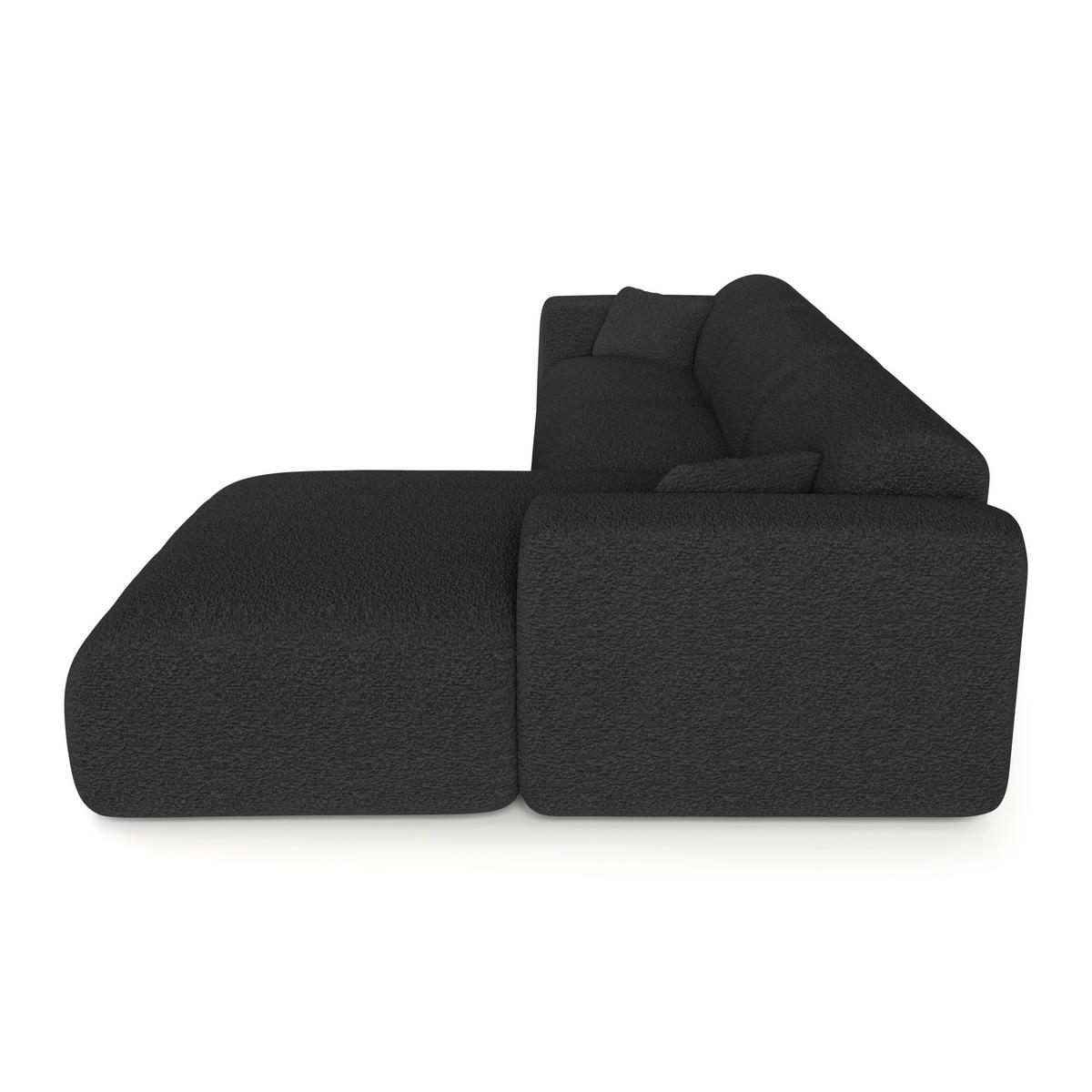 ECKSOFA RECHTS SCHLAFSOFA Steinbock Dunkles Anthrazit 280cm - Anthrazit, Textil (280/165cm) - Sia Home