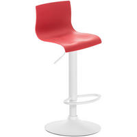BARHOCKER Kunststoff rot - Rot/Weiß, Kunststoff/Metall (39/84/36cm) - CLP