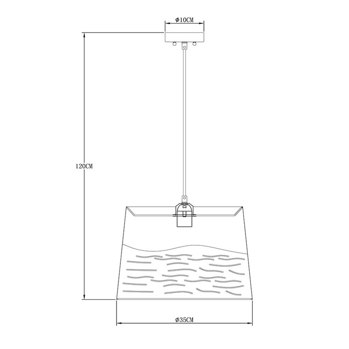 HÄNGELEUCHTE Metall Schwarz Goldfarben Rund - Schwarz, Metall (35/35/120cm) - Globo Lighting