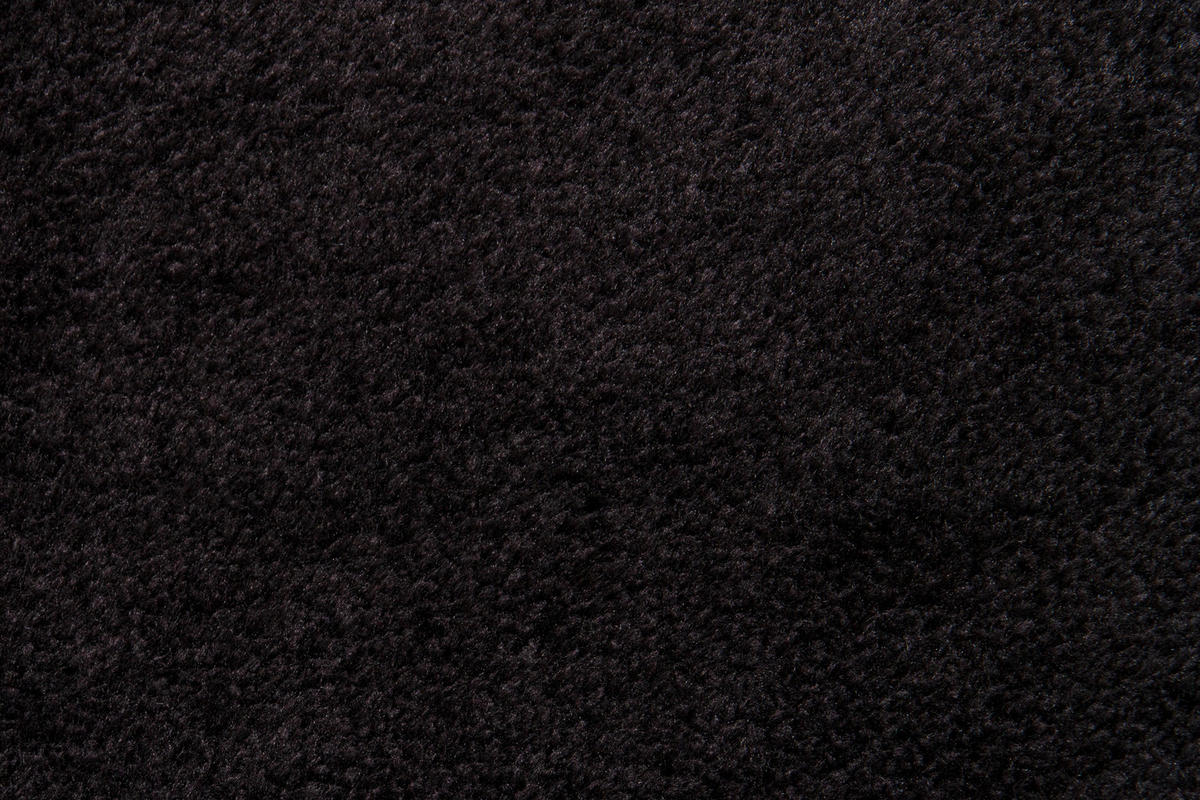 TEPPICH CUDDLE ROUND Schwarz 100/100 cm - Schwarz, Kunststoff (100/100cm) - Tapiso