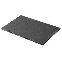SERVIERPLATTE 30 x 20 cm RECHTECKIG Matt schiefer - Schieferfarben, Keramik (20/0.7/30cm) - Revol Porcelaine France