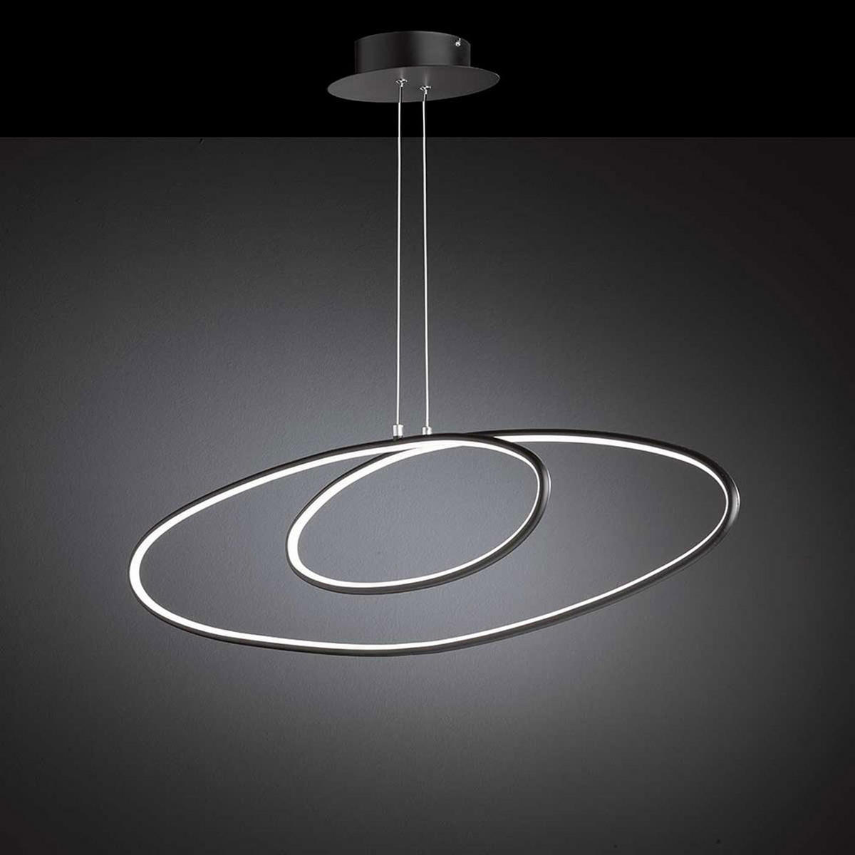 LED HÄNGELEUCHTE Metall Schwarz - Schwarz, Metall (113.5/28/150cm) - Wofi
