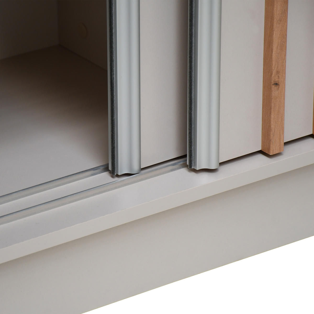 KOMMODE Horizon mit 2 Schiebetüren, Kaschmir+eiche Artisan, 160 cm - Kaschmir, Holzwerkstoff (161/85/43.5cm) - Beautysofa