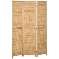 PARAVENT, Bambus, Naturholz - Naturfarben, Naturmaterialien (1.8/170/120cm) - HOMCOM