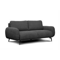 SOFA FEBE 3-Sitzer, dunkelgrau - Dunkelgrau/Schwarz, Holz/Textil (190/82/96cm) - Courtois Laville