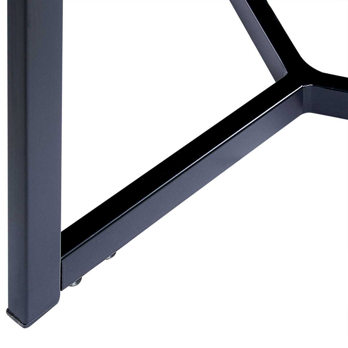 BEISTELLTISCH dunkler Holzfarbton/schwarz 50 cm Tippo - Dunkelbraun/Schwarz, Holzwerkstoff (50/39/43cm) - Beliani