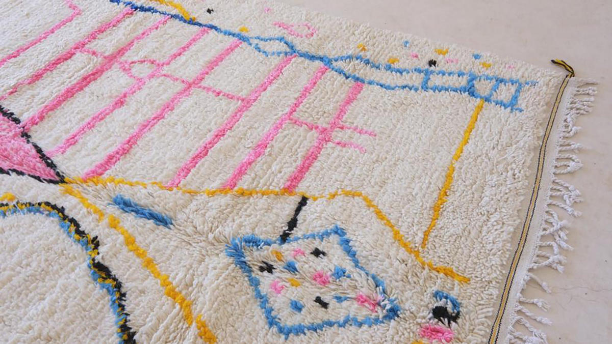BERBERTEPPICH marokkanisch aus Wolle Pop 200x 300 cm - Multicolor, Naturmaterialien (200/300cm) - AFK Living