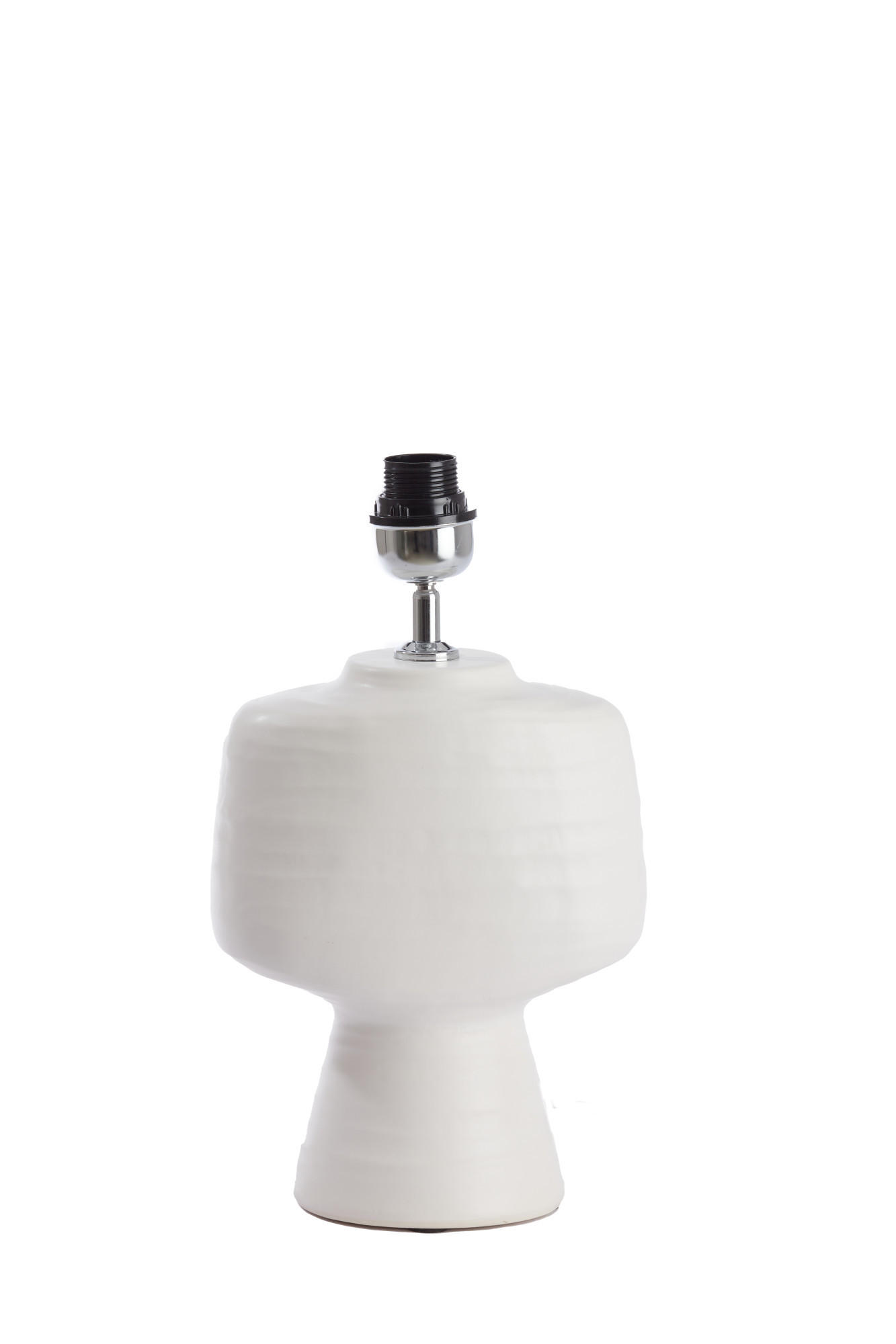 LAMPENFUSS Gandoro Weiß Ø22,5/39 cm - Weiß, Keramik (22.5/14.5/39cm) - Light & Living