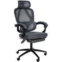DREHSTUHL Stoff Dunkelgrau - Dunkelgrau/Schwarz, Kunststoff/Textil (61/135/69cm) - CLP