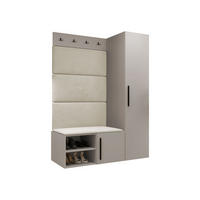 GARDEROBEN-SET Medi II - Kaschmir/Beige, Holzwerkstoff/Kunststoff (40/191/50cm) - MIRJAN24
