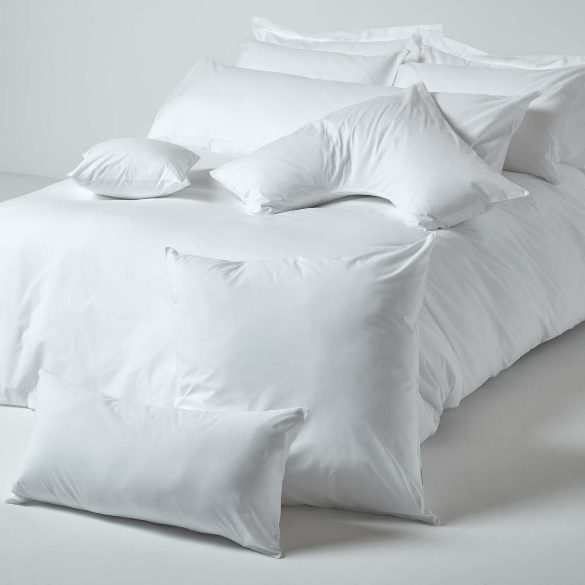 KISSENBEZUG Perkal, Ägyptische Baumwolle, Fadendichte 200 - Weiß, Textil (50/90cm) - Homescapes