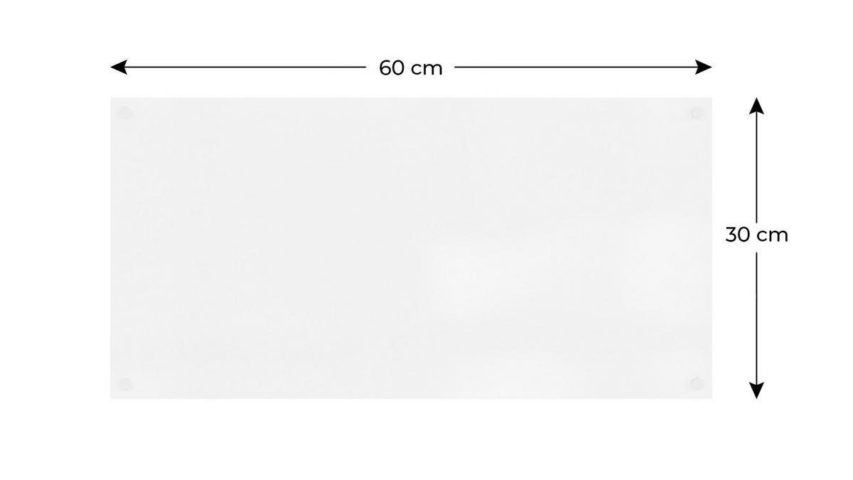 MAGNETPLATTE rahmenloses SLIMboard – Magnetisches trocken abwischbares Whiteboard 60×30 cm - Weiß, Metall (60/40/0.3cm) - ALLboards