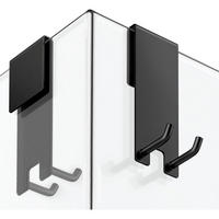 DUSCHHAKEN 2er Set Matt Schwarz - Schwarz, Metall (4.5/1.5/12cm)