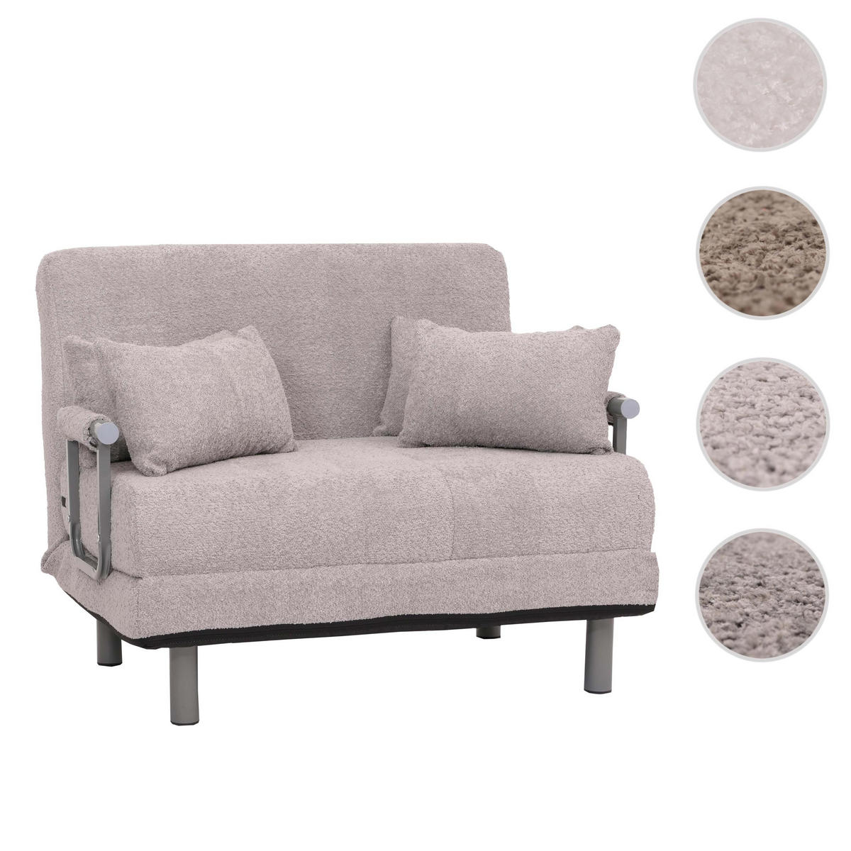 SCHLAFSESSEL Grau - Grau, Textil (105/80/190cm) - MCW