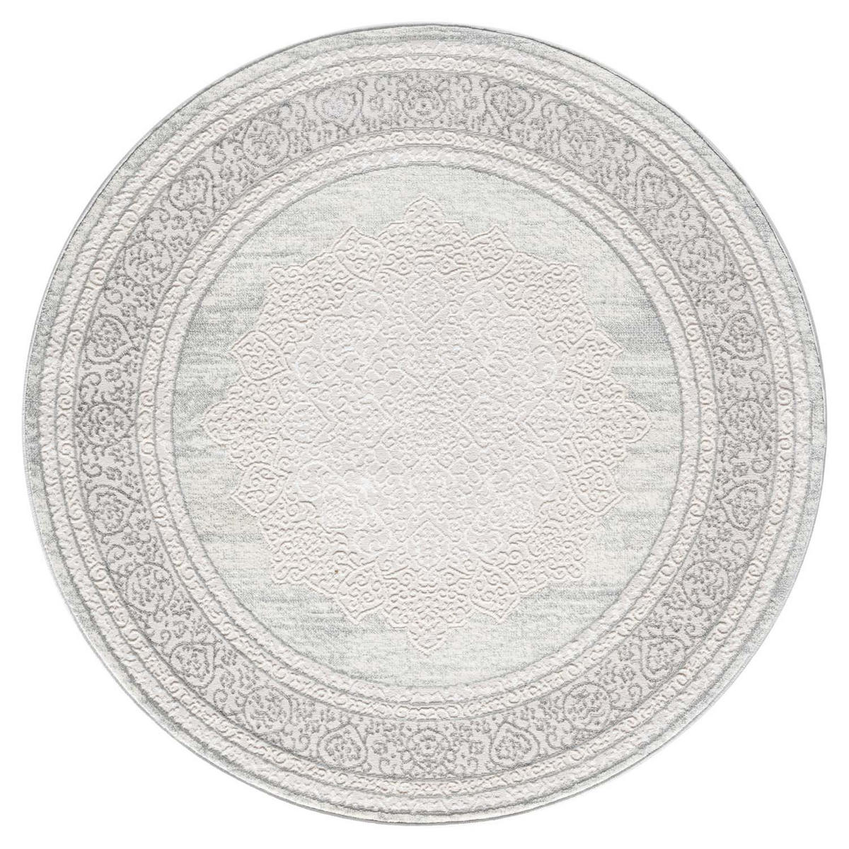 KURZFLOR-TEPPICH Antik 209 Grau 160 cm Rund - Grau, Textil (160/160cm) - carpet city