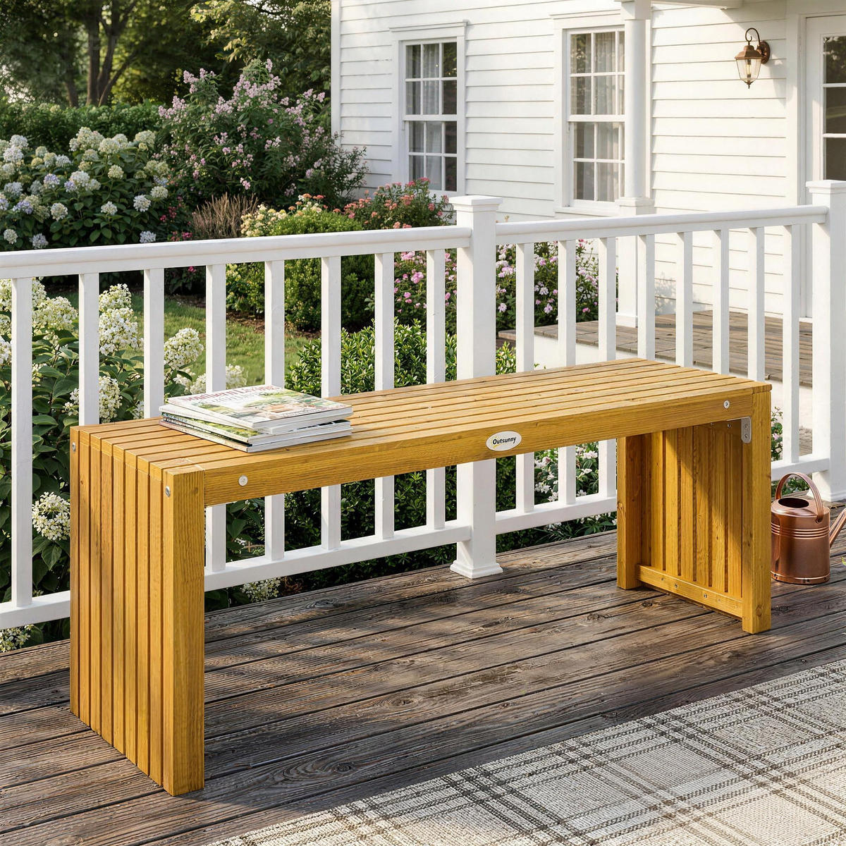 GARTENBANK DE-17795 2-Sitzer mit Lattenrost Natur - Naturfarben, Holz (110/45/30cm) - ComfortXL
