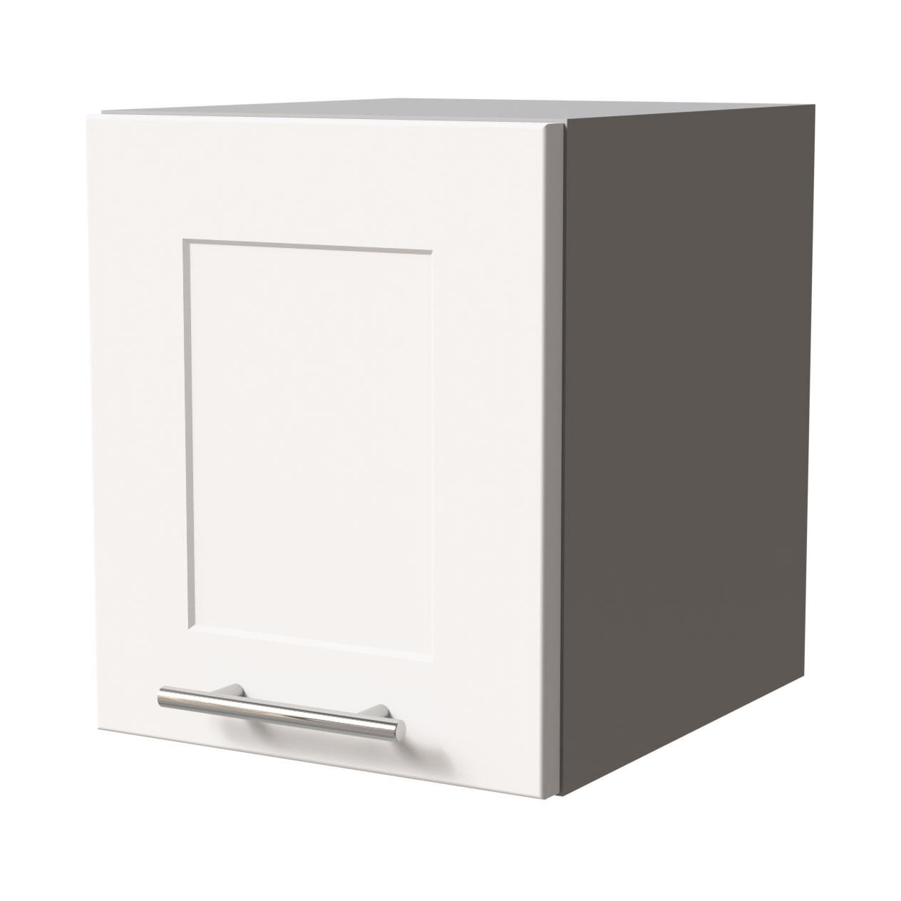KLAPPHÄNGESCHRANK Oslo W4B/30 Weiß Matt / Grau 30 / 32,5 / 36cm - Weiß/Grau, Holz/Holzwerkstoff (30/36/32.5cm) - Feldmann-Wohnen