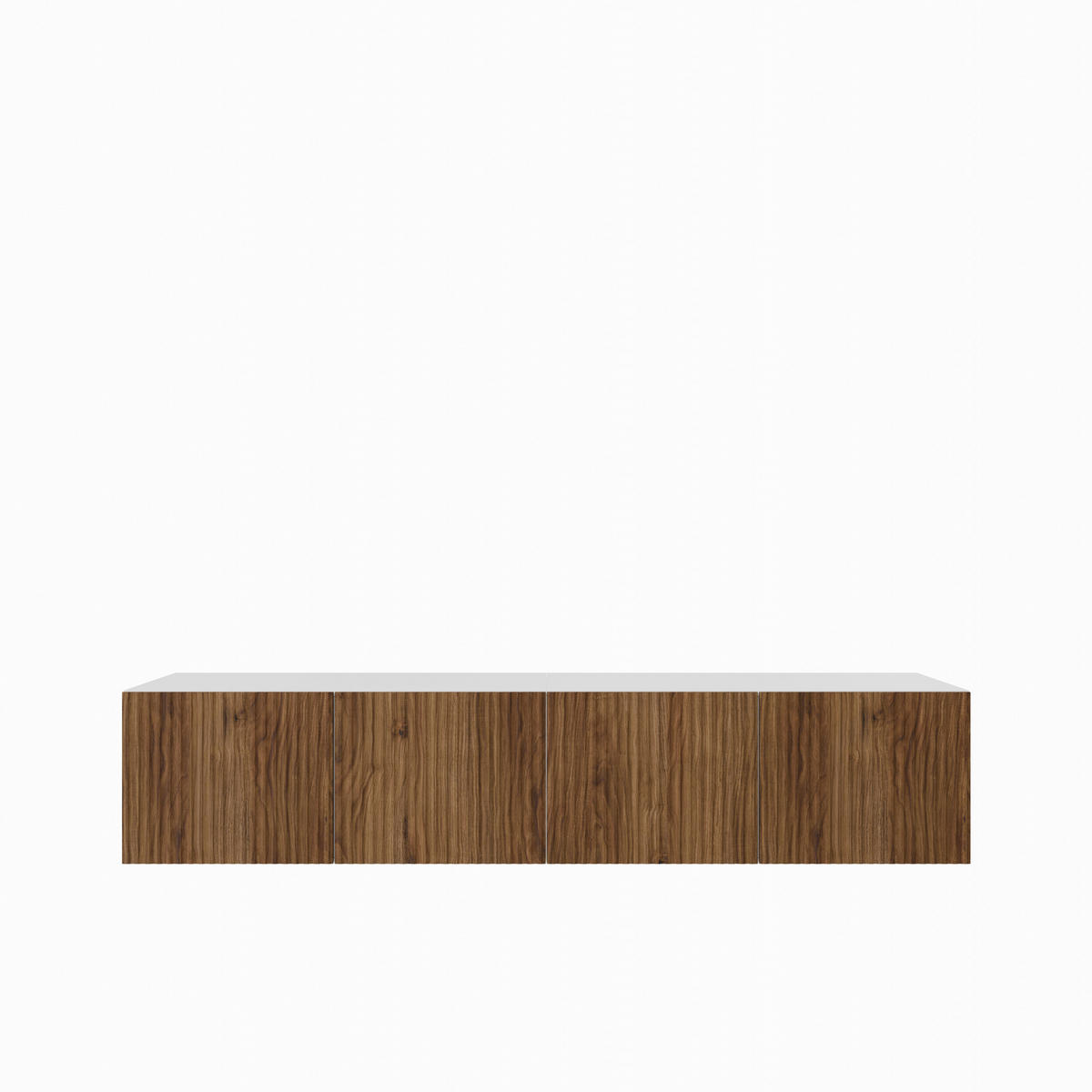 TV-SCHRANK Noe 200 cm (2x100) viertürig, weiß, catania - Weiß/Braun, Kunststoff (200/41/40cm) - Margaret Hadas24