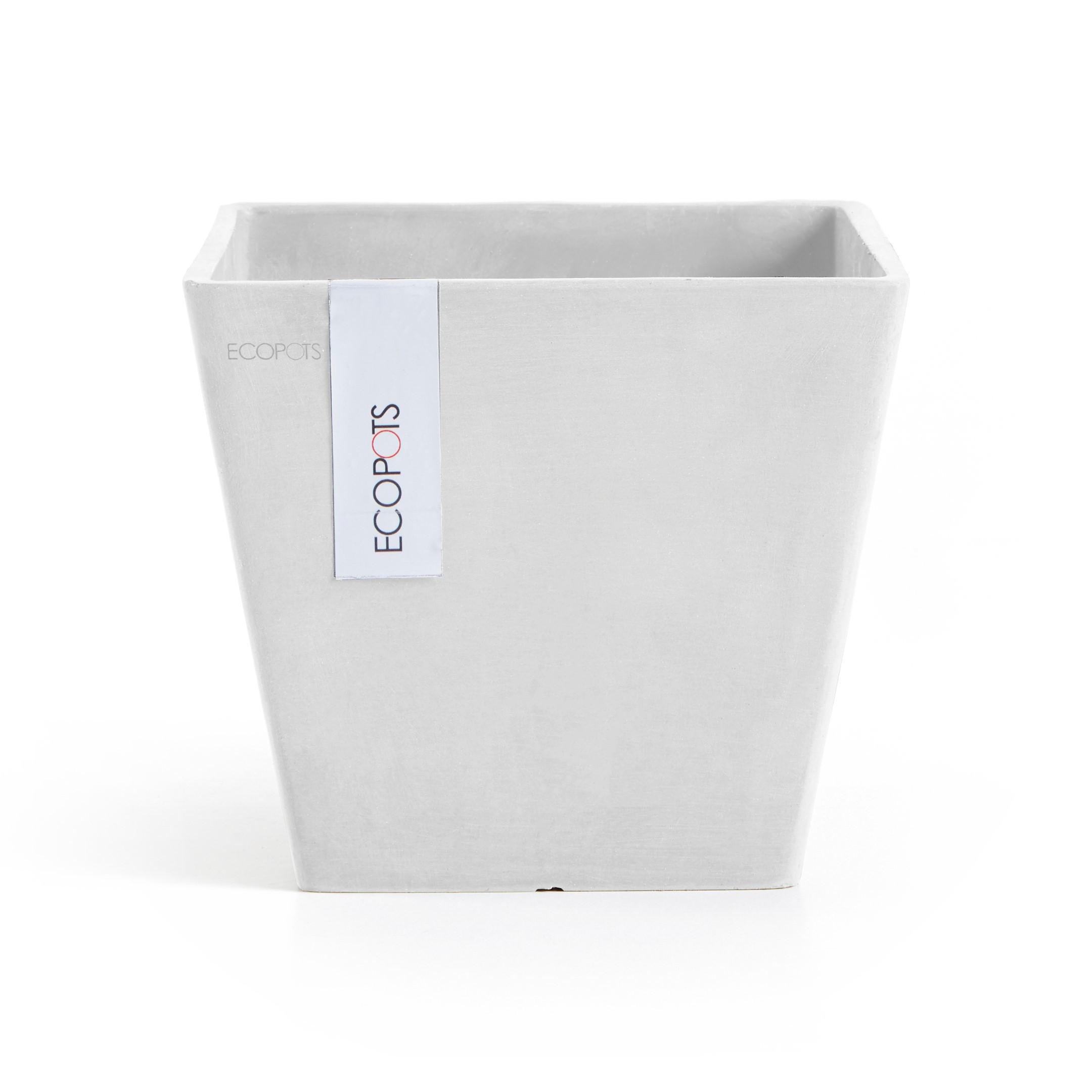 Ecopots Blumentopf Weiß 17.8 cm
