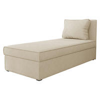 PAT CU LADĂ DE DEPOZITARE Posi - bej/negru, material plastic/material textil (90/200cm) - MIRJAN24