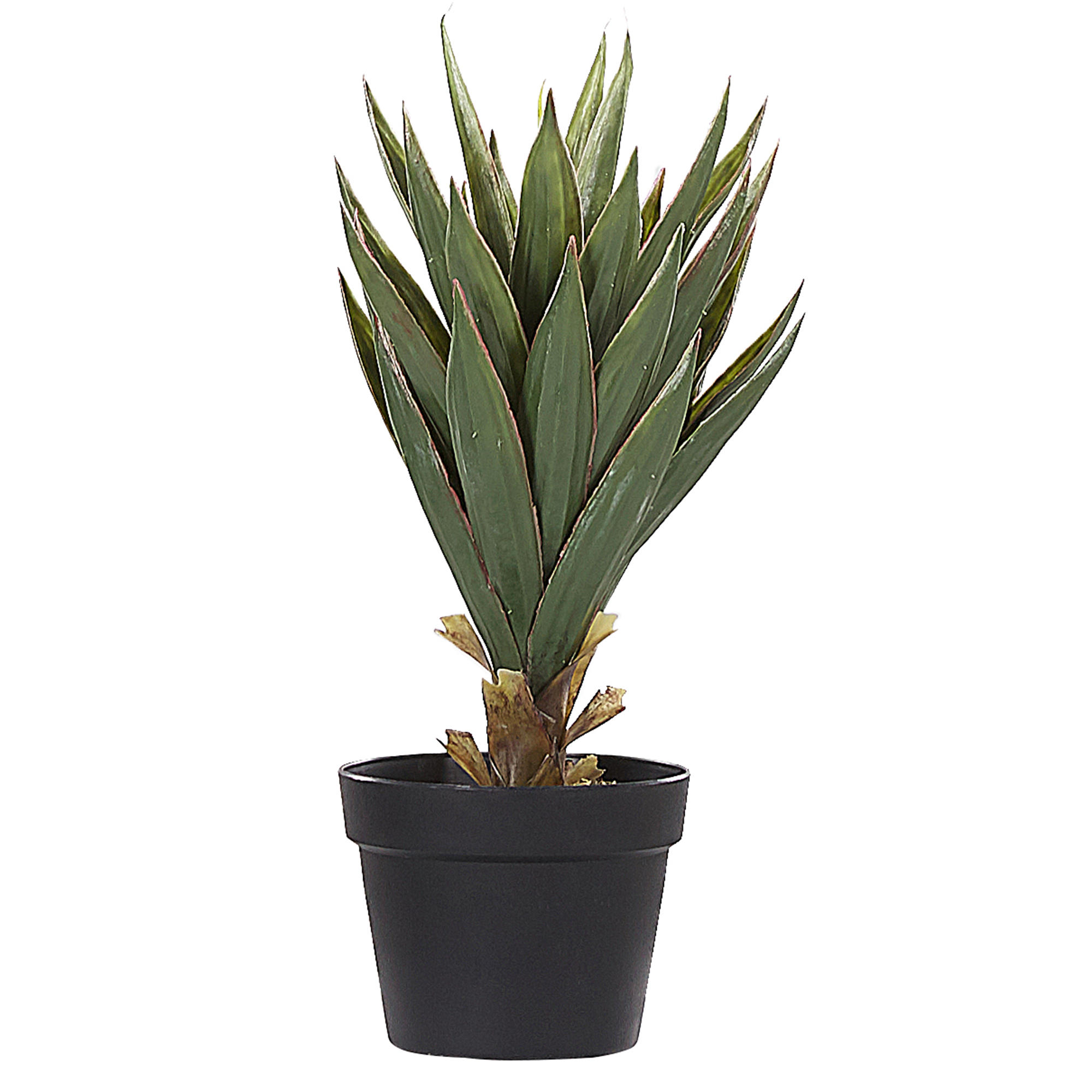 KUNSTPFLANZE im Blumentopf 52 cm Grün/Schwarz Yucca - Schwarz/Grün, Kunststoff (52cm) - Beliani
