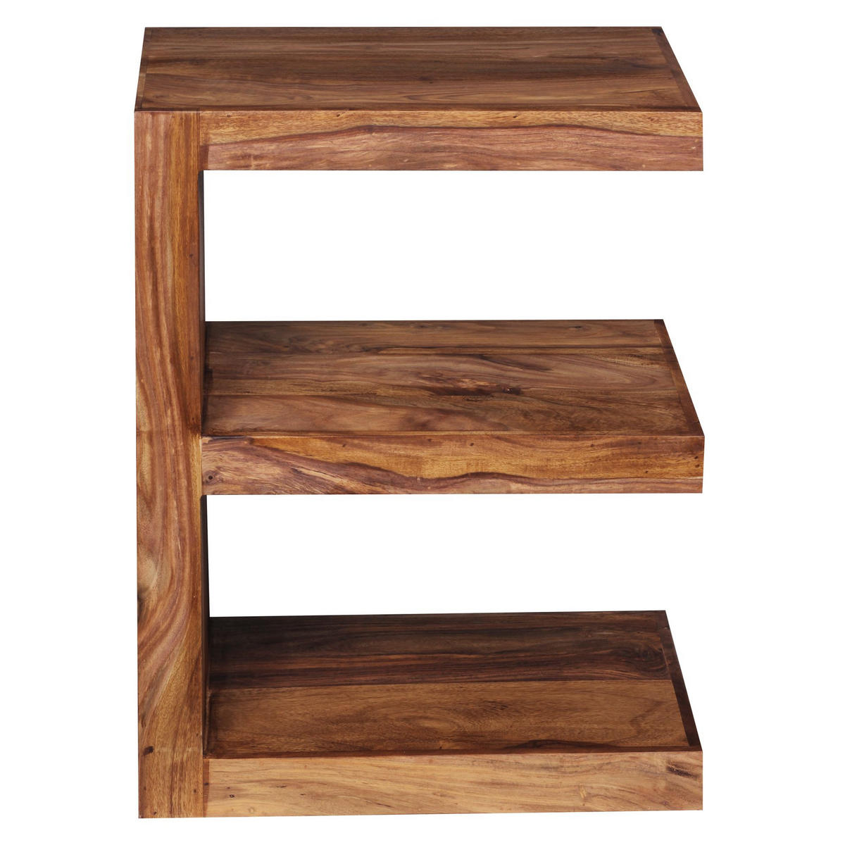 BEISTELLTISCH Massivholz E-Konstruktion Cubeform Handgefertigt NAKO, Braun 45x30x60 cm - Braun, Holz (30/45/60cm) - KADIMA DESIGN