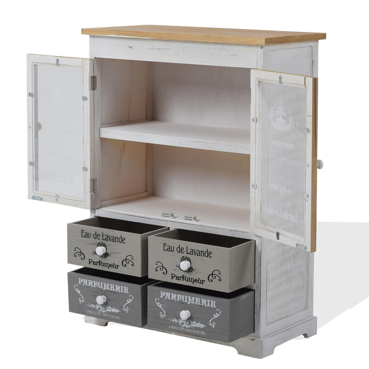 VITRINE Weiß 30/30/81 cm - Weiß, Holzwerkstoff (30/81/30cm) - Mobili Rebecca