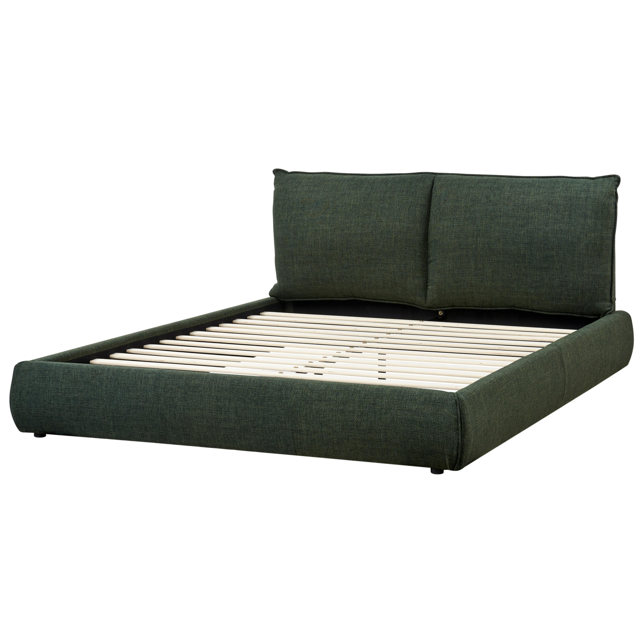 POLSTERBETT mit Lattenrost 160x200 cm Grün Vinay - Grün, Textil (160/200cm) - Beliani