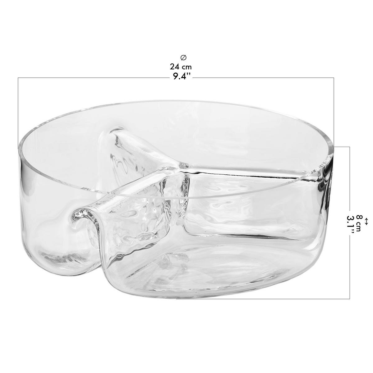 SALATSCHÜSSEL, 1 Stk., 24 cm, Handgemacht - Transparent, Glas (24/8/24cm) - Krosno Glass