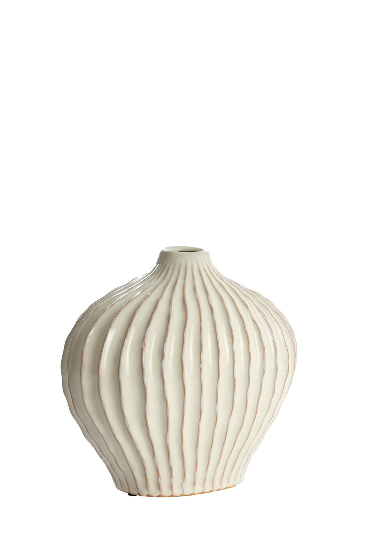 VASE Lorito Weiß Ø30/25 cm - Weiß, Keramik (25cm) - Light & Living
